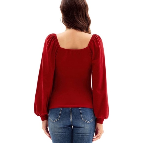 NWT GRACE KARIN Sweetheart Peasant Top - Picture 4 of 12